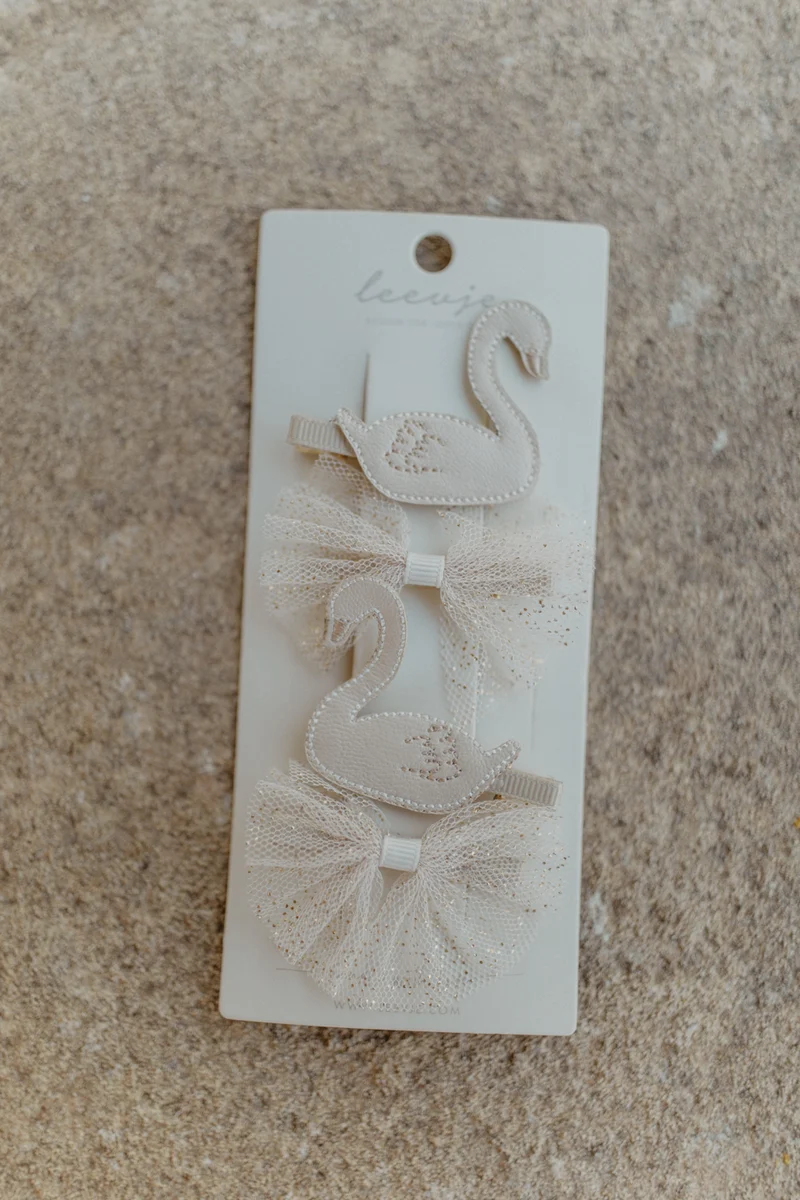 Haarspangen 'sparkling swan'