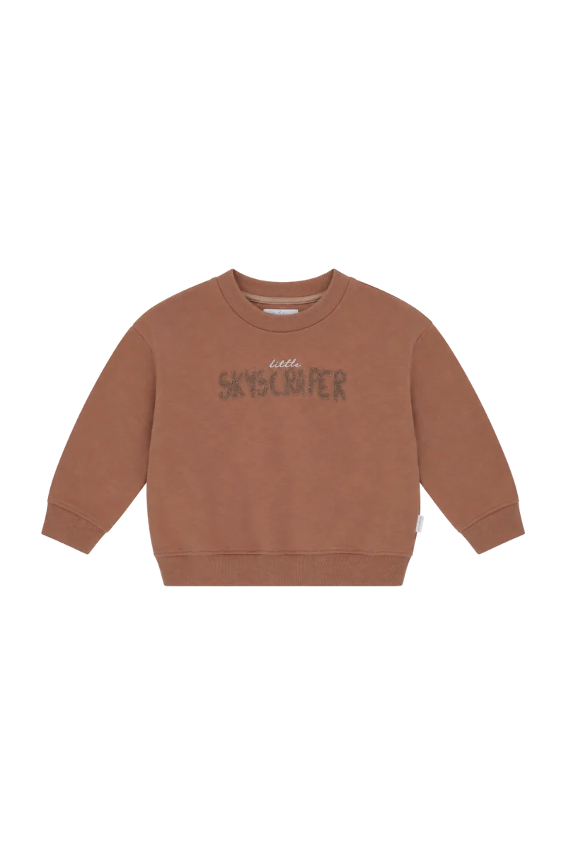 Unisex Oversized Hoodie 'Little Skyscraper' pecan