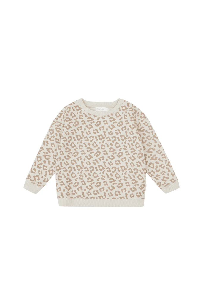 Oversized Sweater im Leoprint