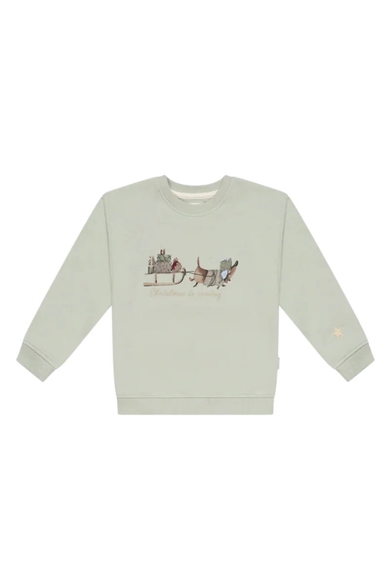 Unisex Oversized Sweatshirt Dackel 'christmas is coming'