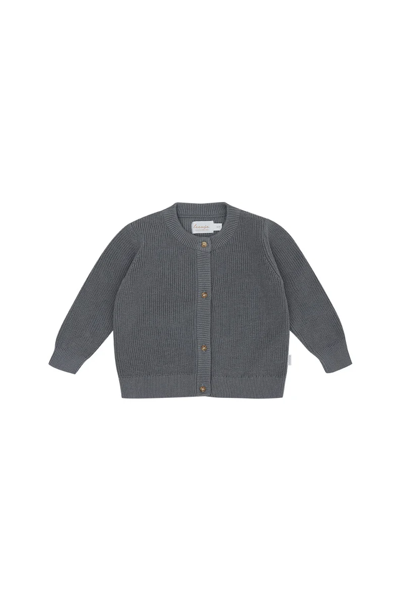 Chunky Knit Cardigan 'blue'