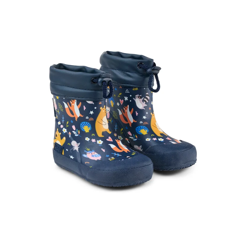 KOEL Bear Blue Wellie Print – Barfuß