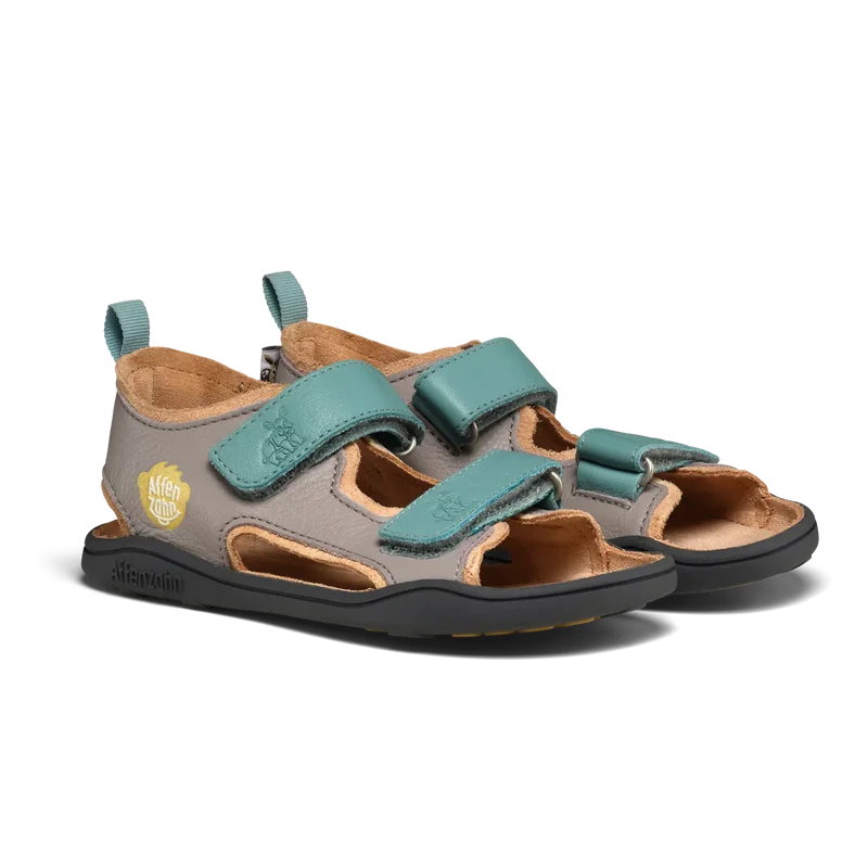 Affenzahn Sandal Leather Airy Rhino Grey/Nashorn