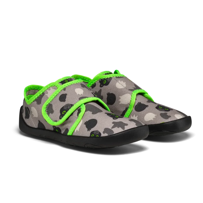 Affenzahn Slipper Cotton Movy Panther Grey