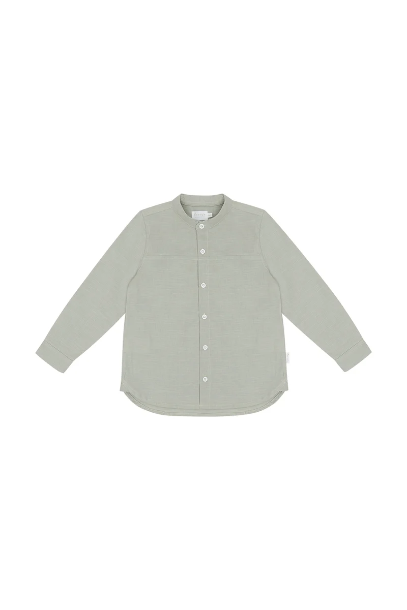 Shirt 'Soft Green' in Linen Optic