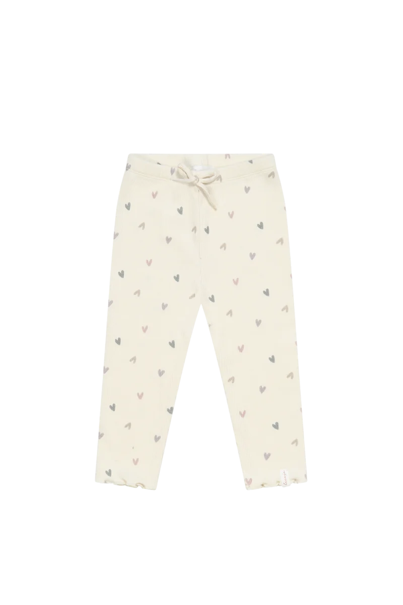 Leggings 'hearts' mit Schleife aus Bio-Baumwolle
