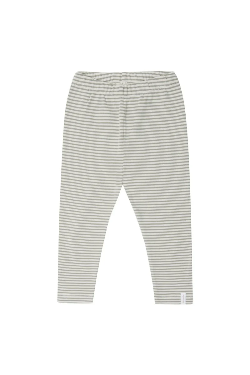 Organic Cotton Jersey Leggings 'Green Stripes 1'