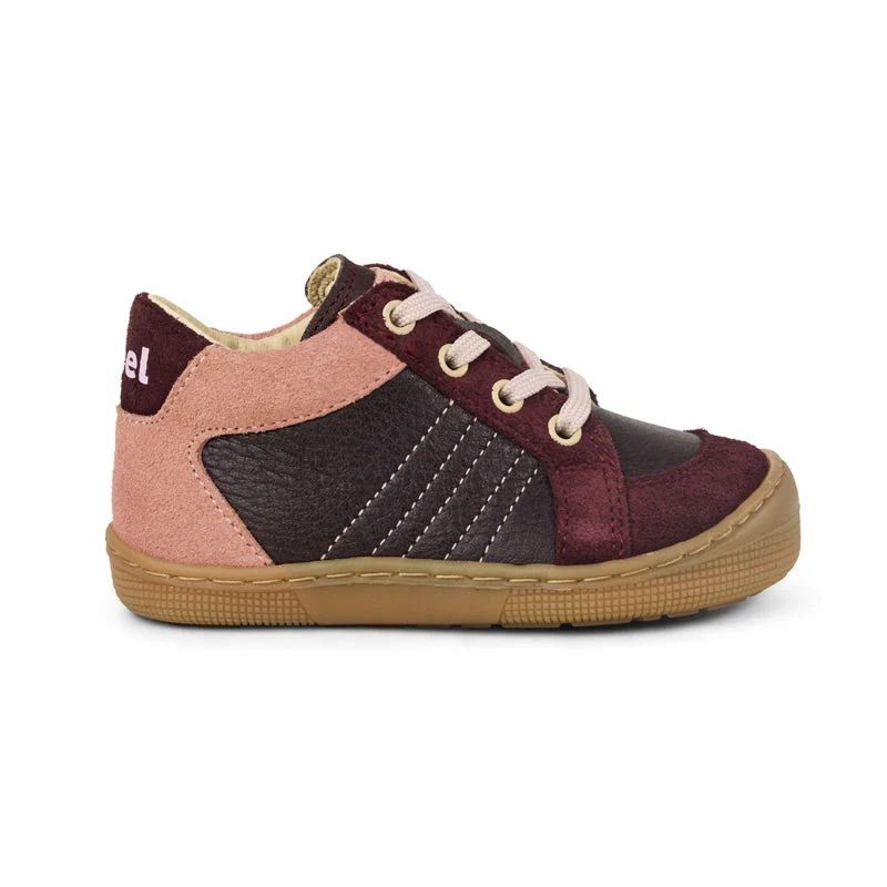 KOEL Barfuß-Schnürschuh DION Suede – Bordeaux