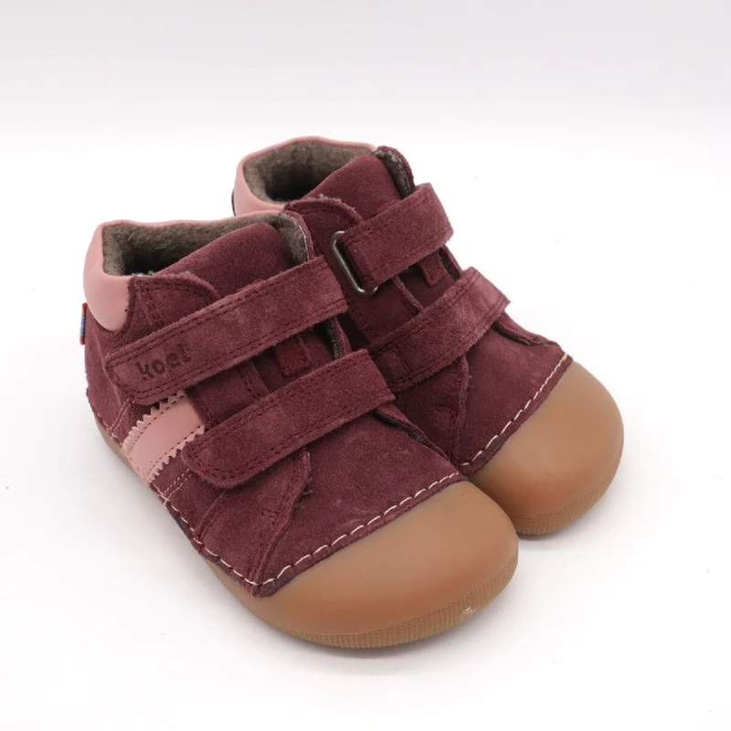 KOEL Barfuß-Krabbelschuh Austin Suede – Bordeaux