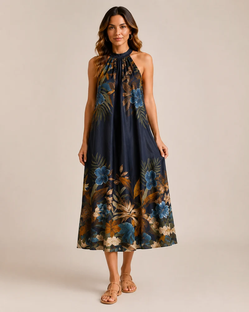 Cristl Kleid Dunkel Blau
