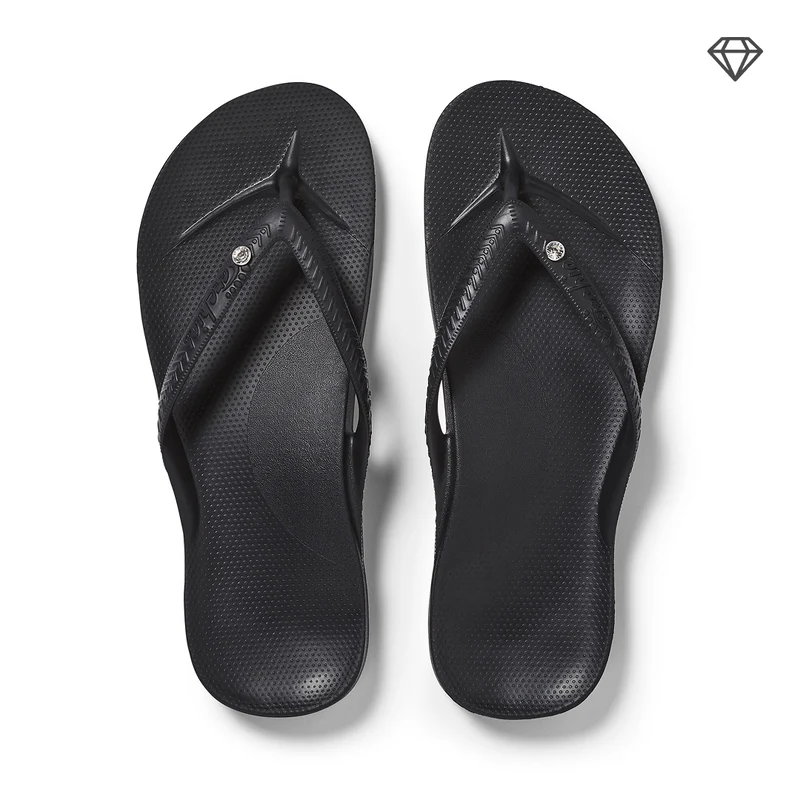 Archies Flip Flops – Kristall – Schwarz