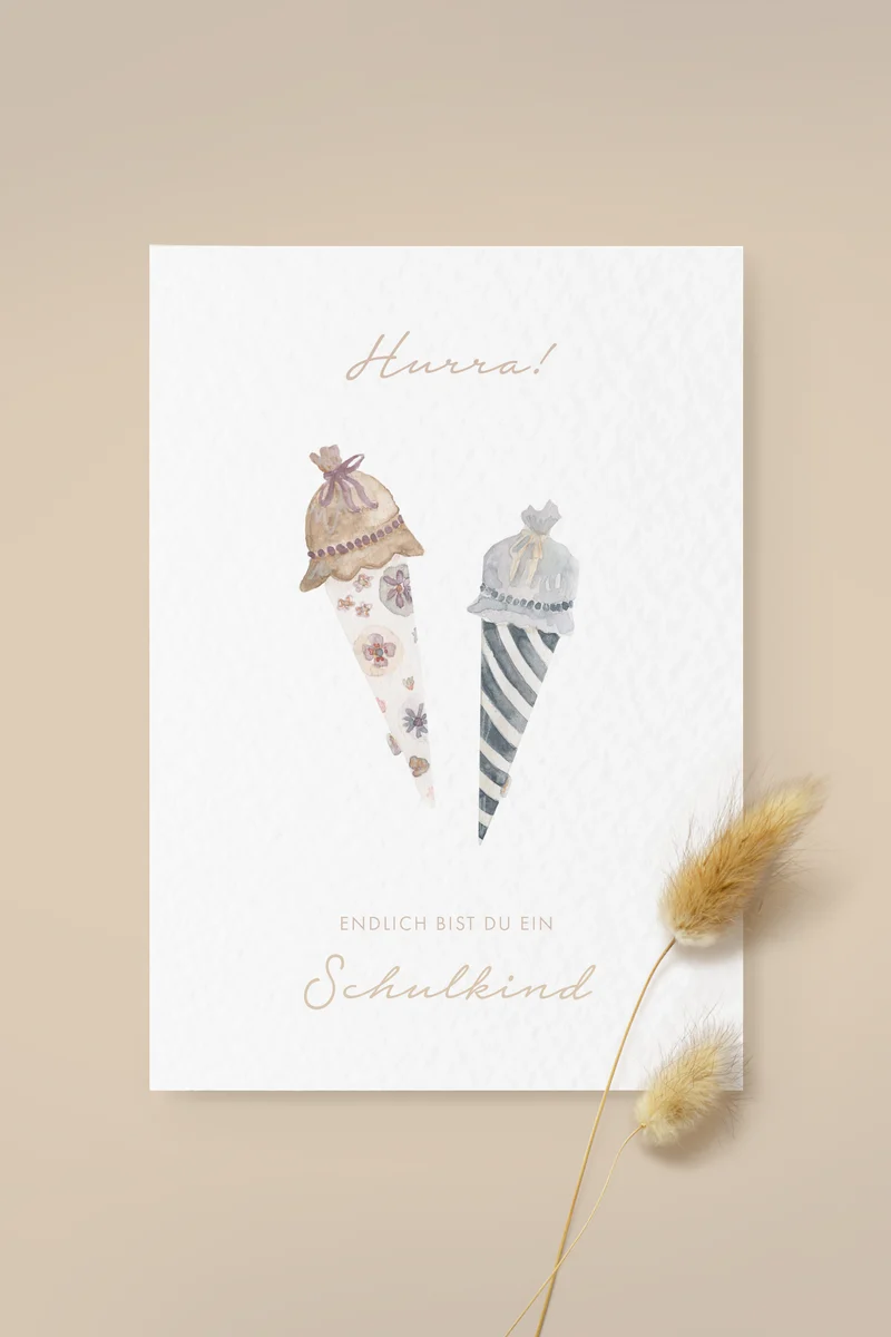 Postkarte 'Schulkind'