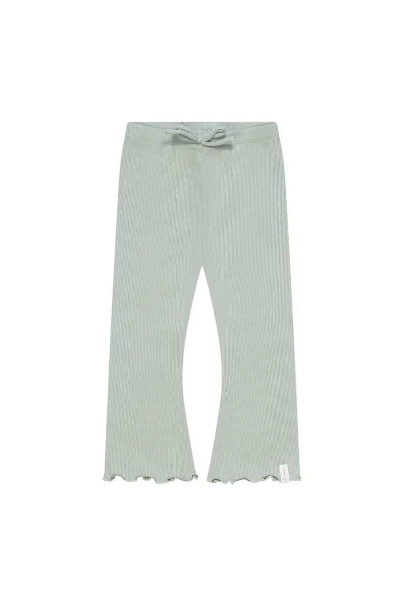 Schlag-Leggings 'soft green' mit Schleife aus Bio-Baumwolle