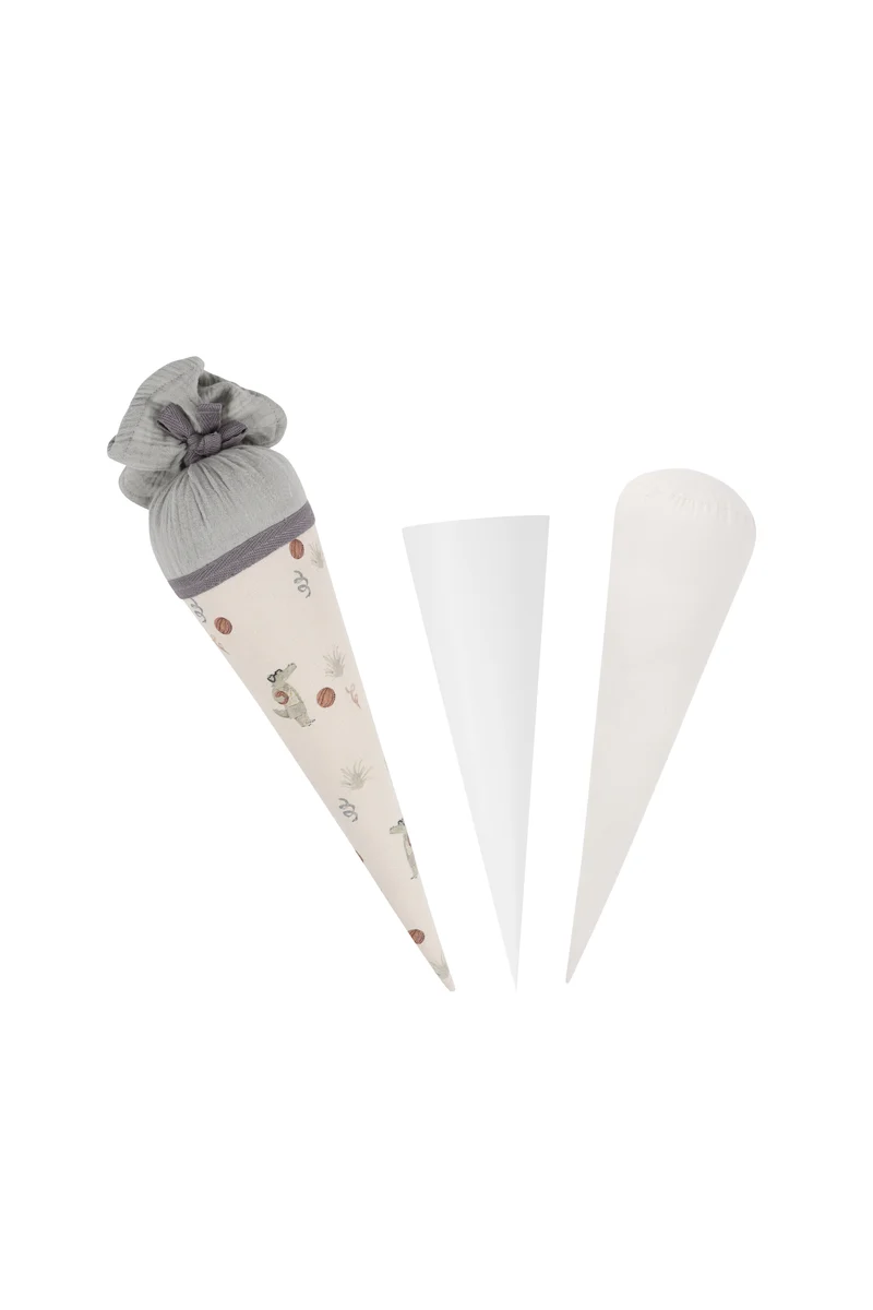 Small School Cone 'Crocodile' with Cardboard Cone and Pillow