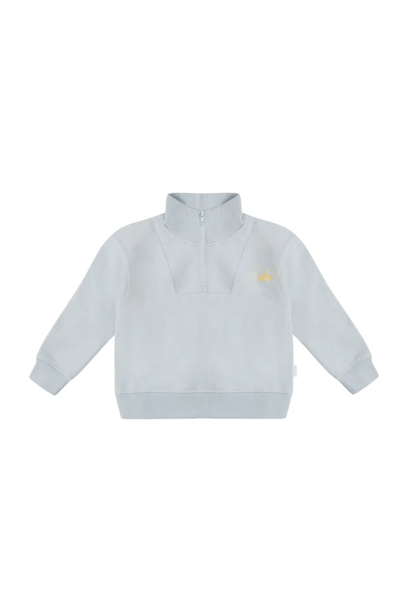 Unisex Quarter-Zip Sweatshirt 'Salt Sand Sea'