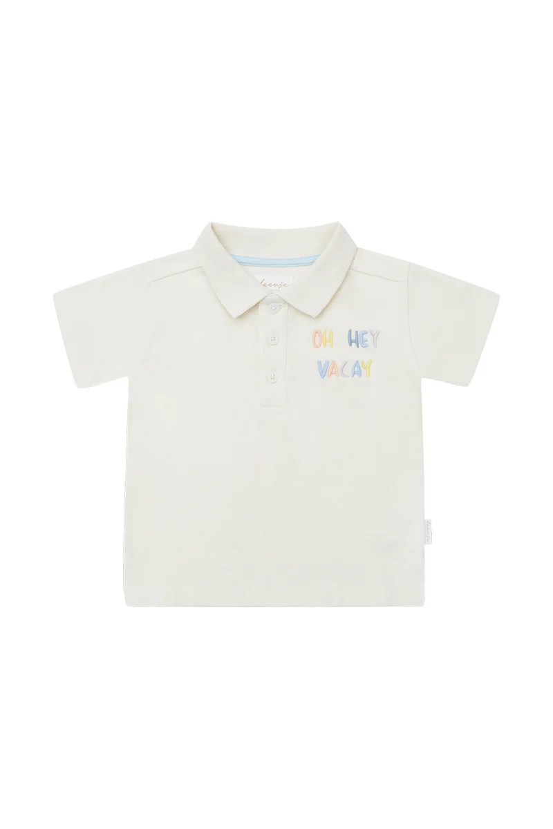 Unisex Short Sleeve Polo Shirt 'Oh Hey Vacay'