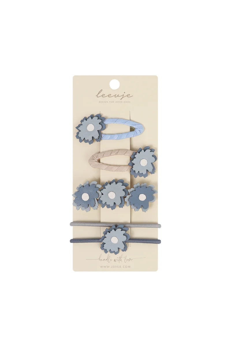 Hair Clips 'Blue Flowers Mix'
