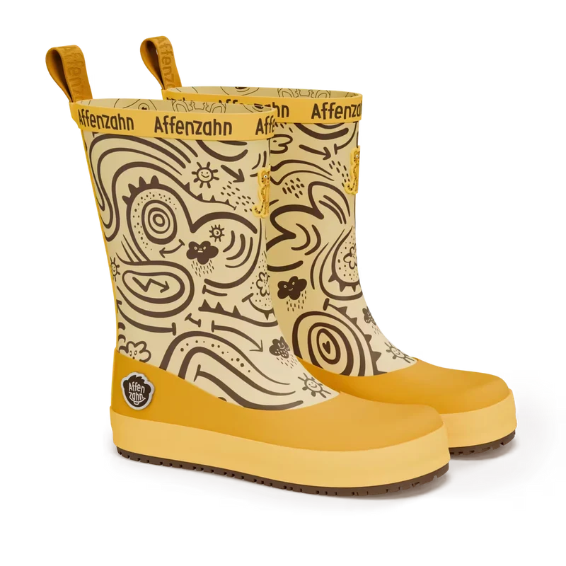 Affenzahn Rainboot Vegan Plashy Tiger Yellow