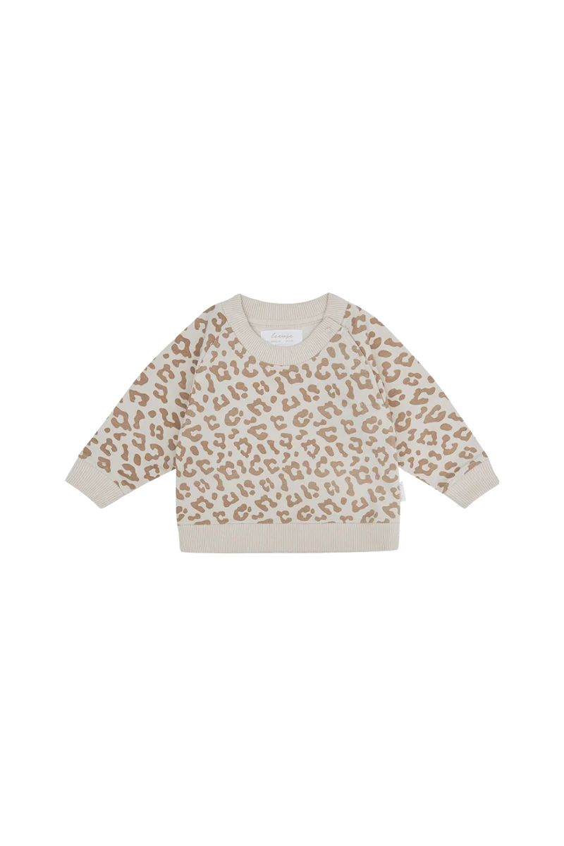 Baby-Pullover mit Leoprint