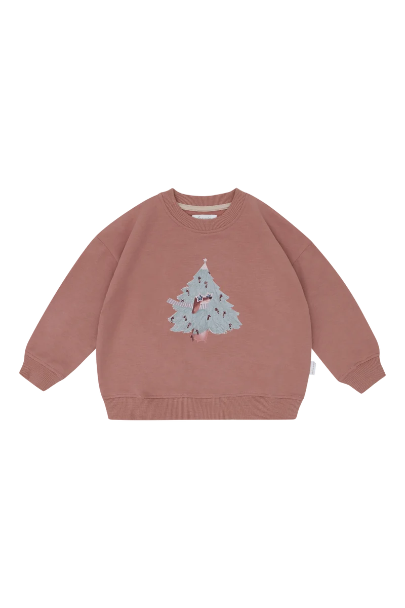 Oversized Sweatshirt 'Christmas Tree Dog'