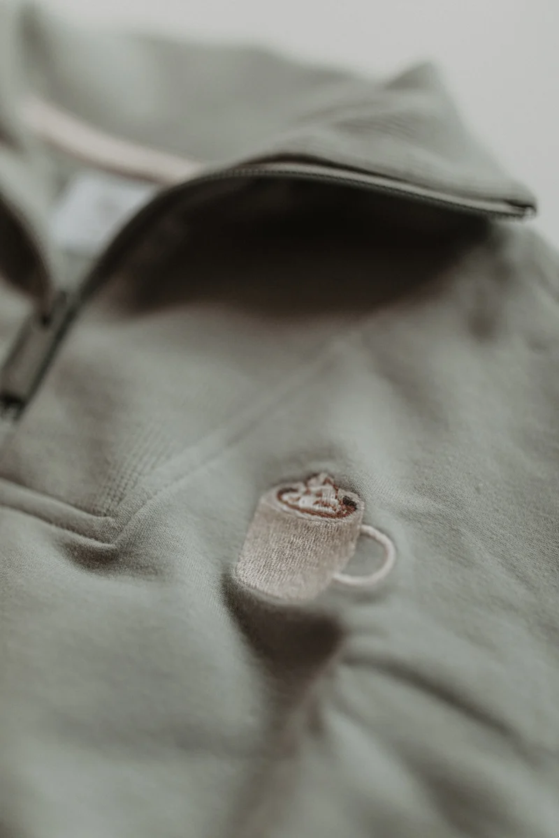 Troyer-Pullover mit Half-Zip 'Cocoa'
