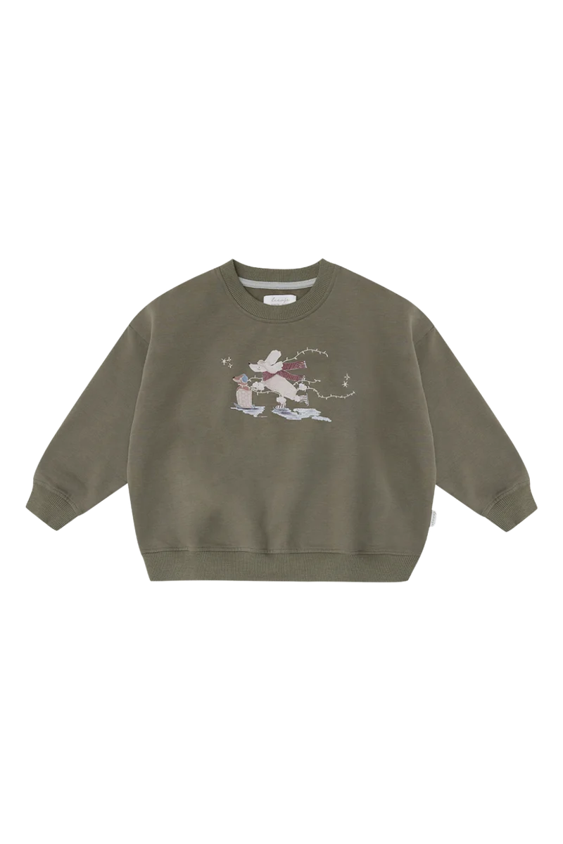 Oversized Sweatshirt 'Skating dog'