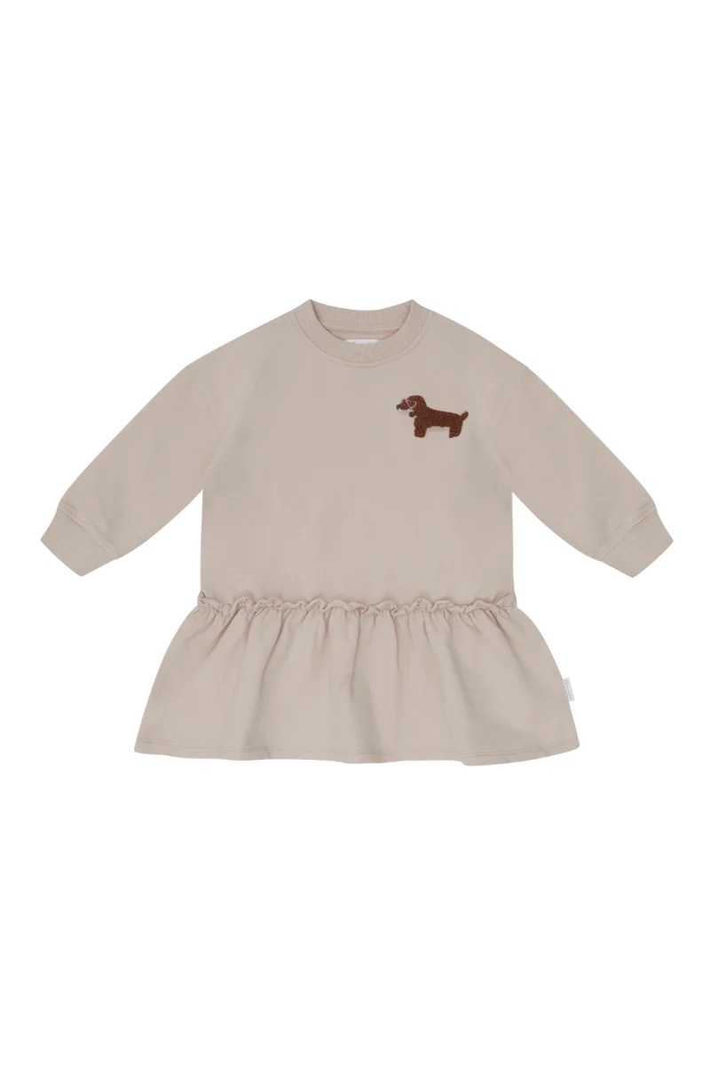 Sweat-Kleid 'Dog' dusty rose