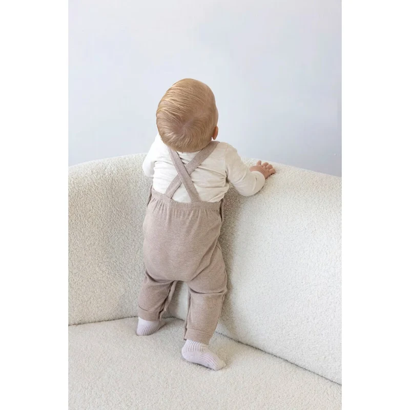 feetje Latzhose Ripp Taupe