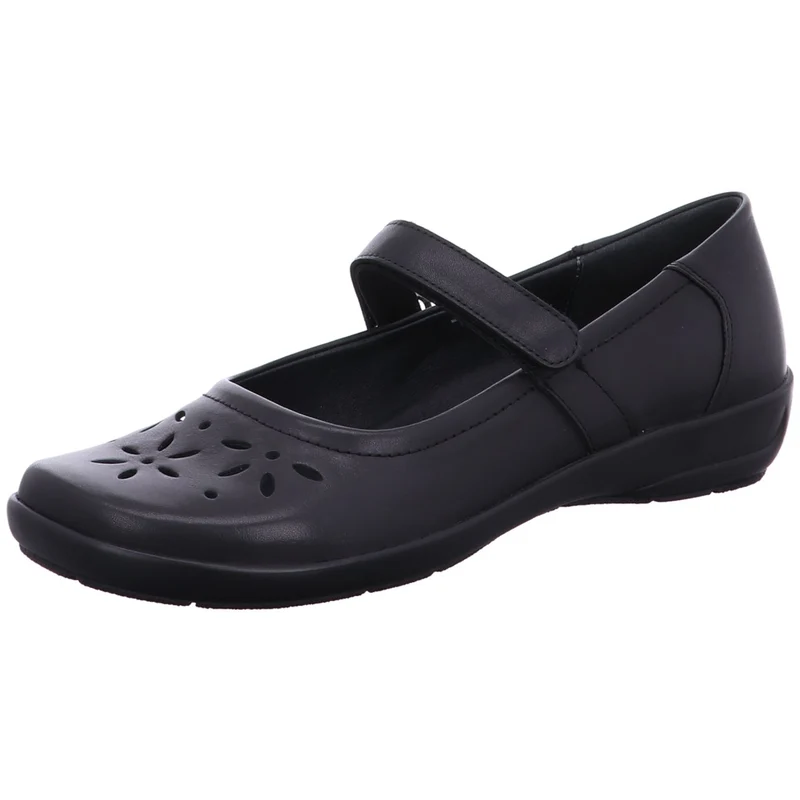 Semler Slipper Flora schwarz