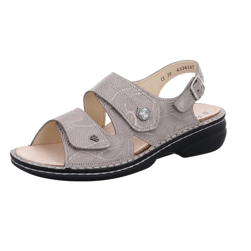 FinnComfort Sandale Milos beige-kombi.