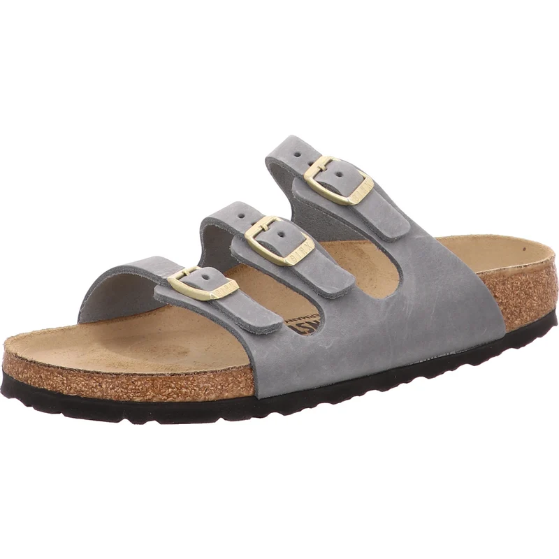 Birkenstock Pantolette Florida grau