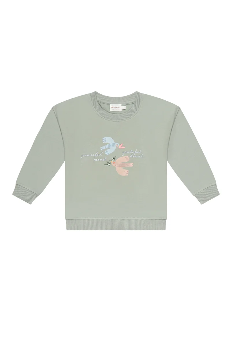 Oversized Sweatshirt 'peaceful mind, grateful heart'