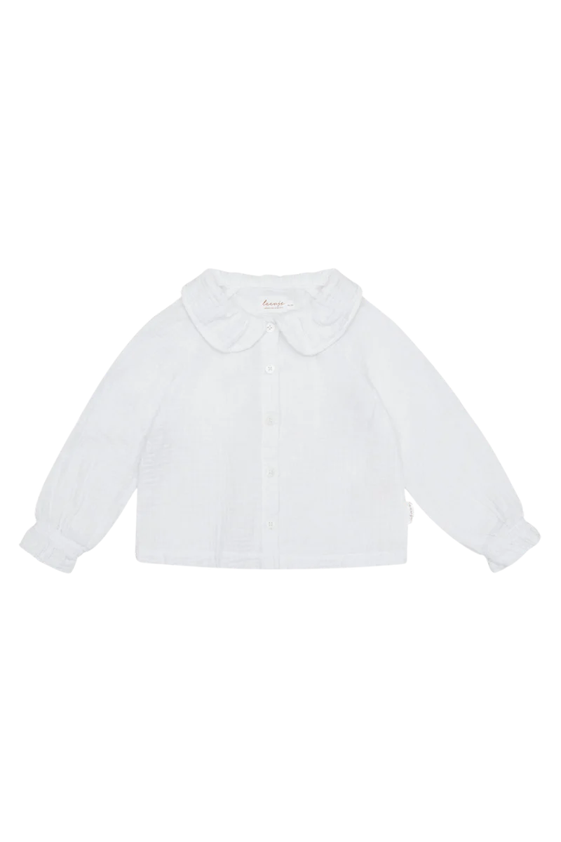 Musselinbluse mit Kragen