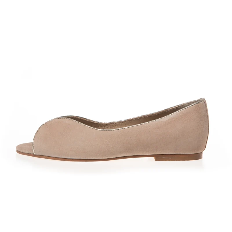 LIKE A MELODY-SUEDE - BEIGE/GOLD